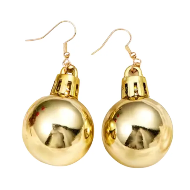 oorbellen kerstbal champagne