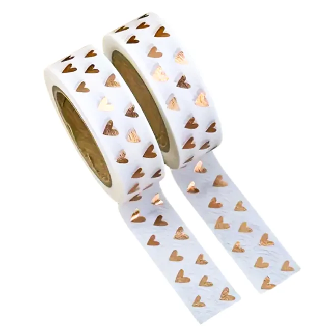 washi tape gouden hartjes