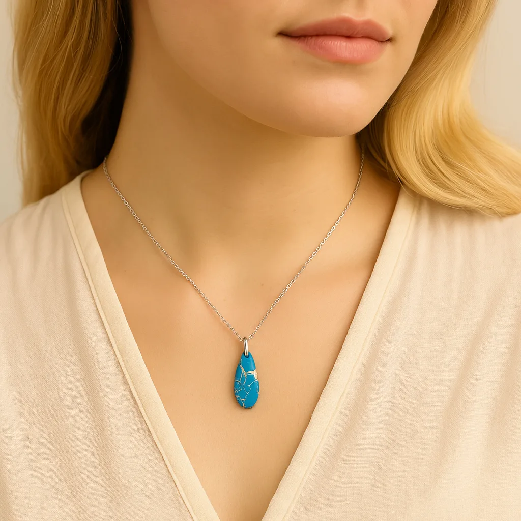 ketting edelsteen jaspis lichtblauw 2 ketting edelsteen jaspis lichtblauw