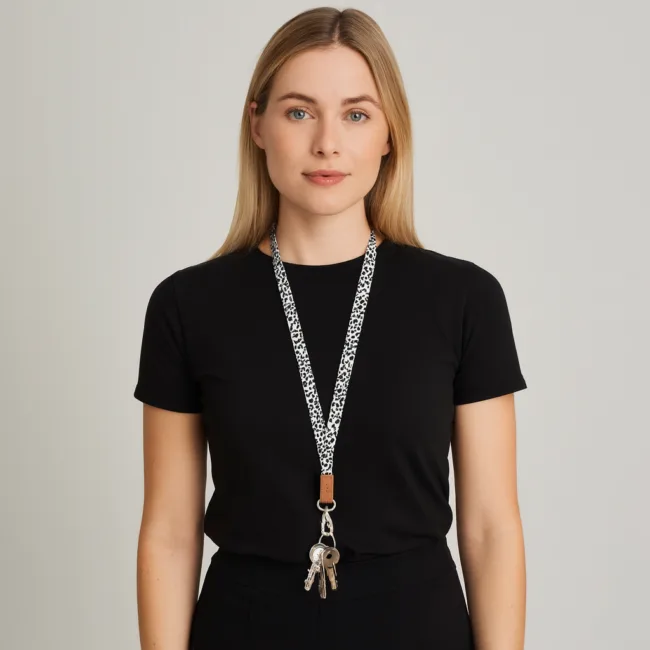 keycord-luipaard-zwart-wit-vegan-leer