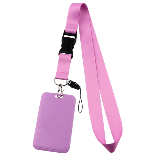 keycord met pashouder roze