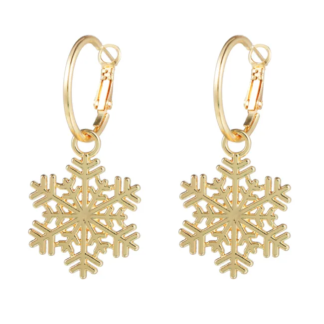 Oorbellen Sneeuwvlok Goud