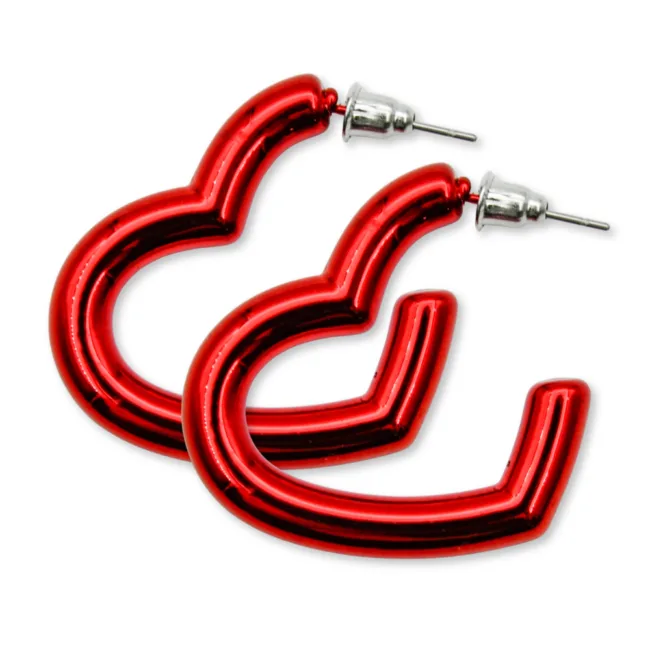oorbellen hart rood