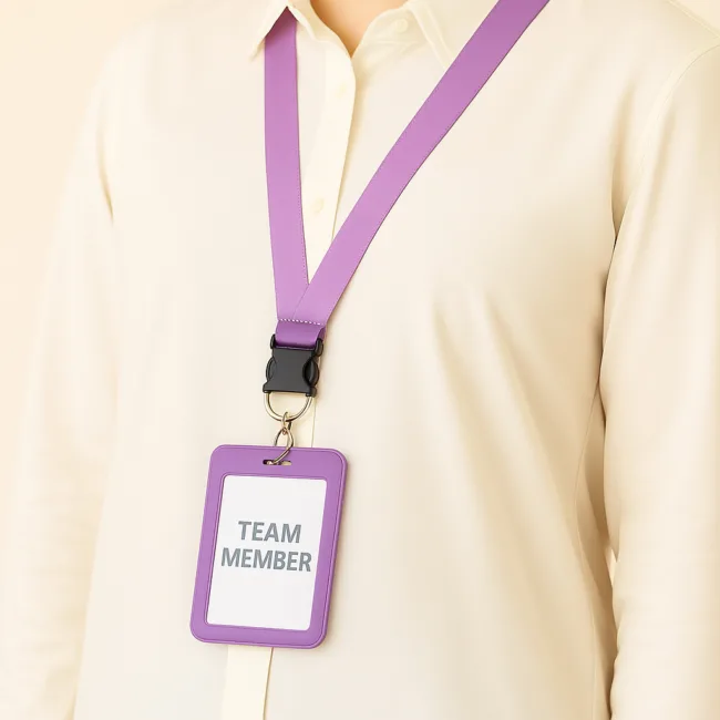 keycord met pashouder roze