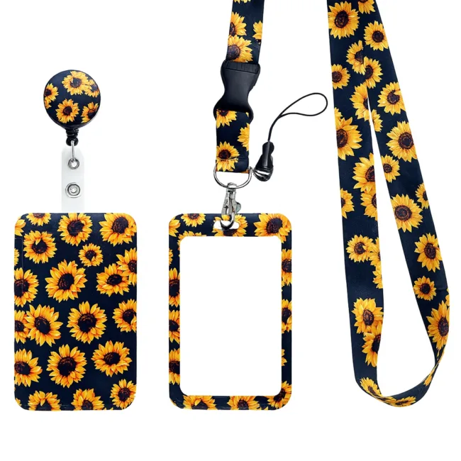 pashouder set zonnebloemen zwart