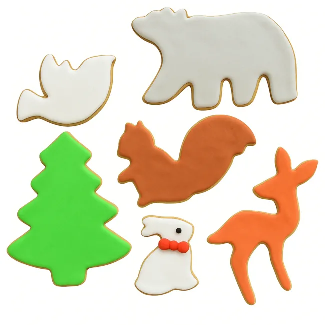 set 6 uitsteekvormen bosdieren