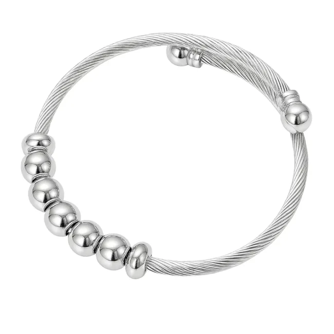 armband balletjes zilver