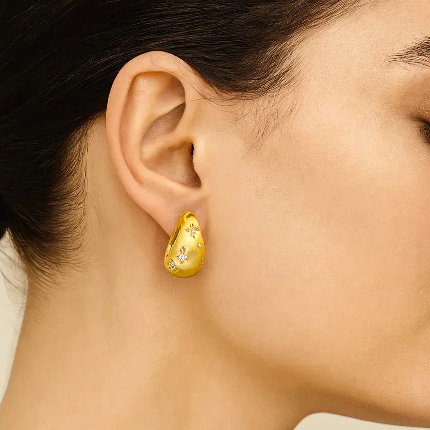 oorbellen stars goud 3 oorbellen stars goud