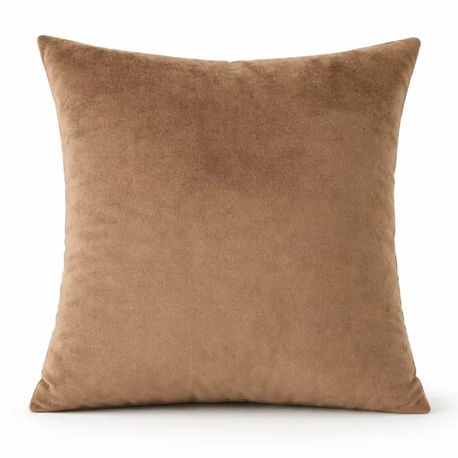 velvet kussenhoes lichtbruin