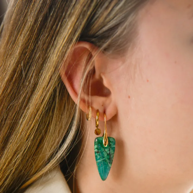 oorbellen turquoise pendant