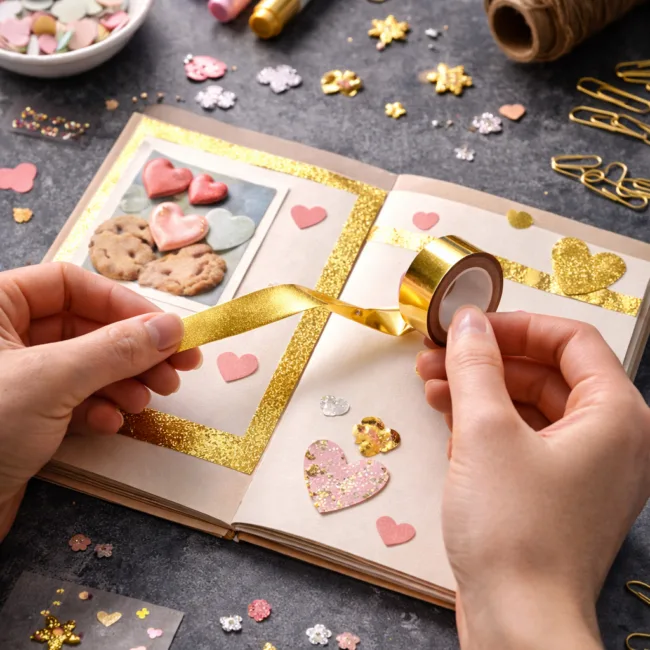 washi tape goud 2 rollen