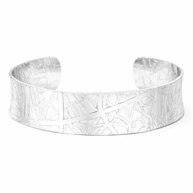 golden rebel zilver cuff armband