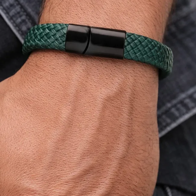 herenarmband River vintage petrol