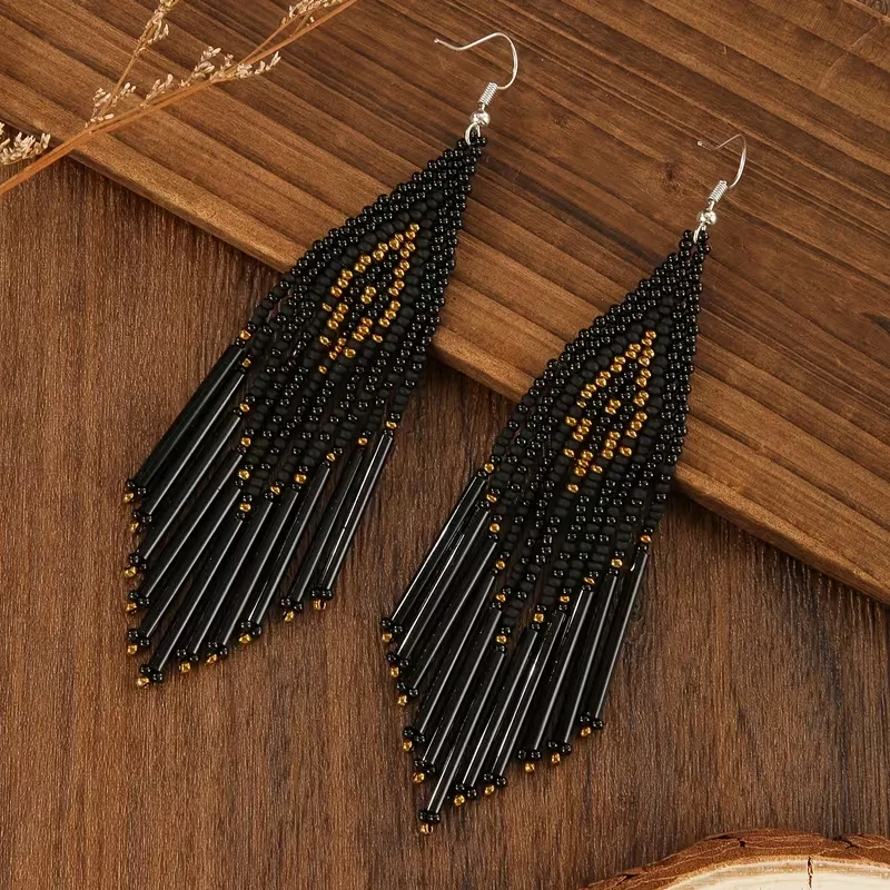 oorbellen boho zwart 6 oorbellen boho zwart