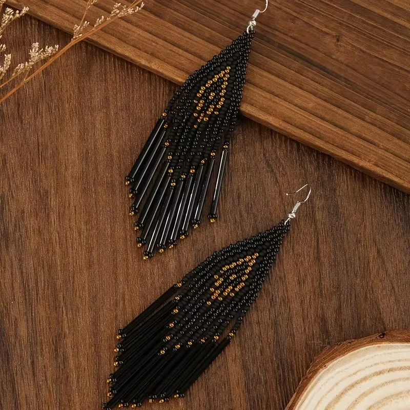 oorbellen boho zwart 4 oorbellen boho zwart