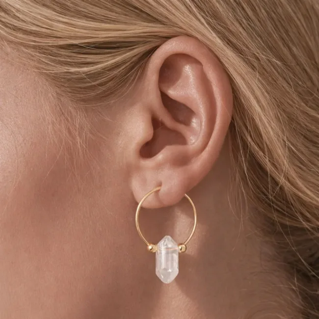 crystal hoop oorringen