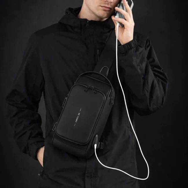 schoudertas Hugo zwart