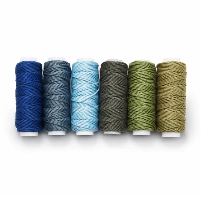 waxcord groen-blauw tinten