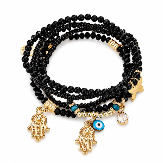 armbanden set Ibiza sunset zwart