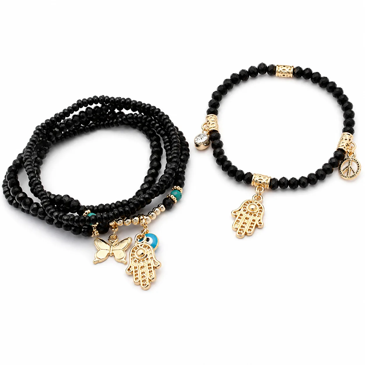 armbanden set ibiza sunset zwart 3 armbanden set ibiza sunset zwart