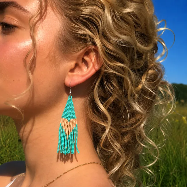 oorbellen heart turquoise