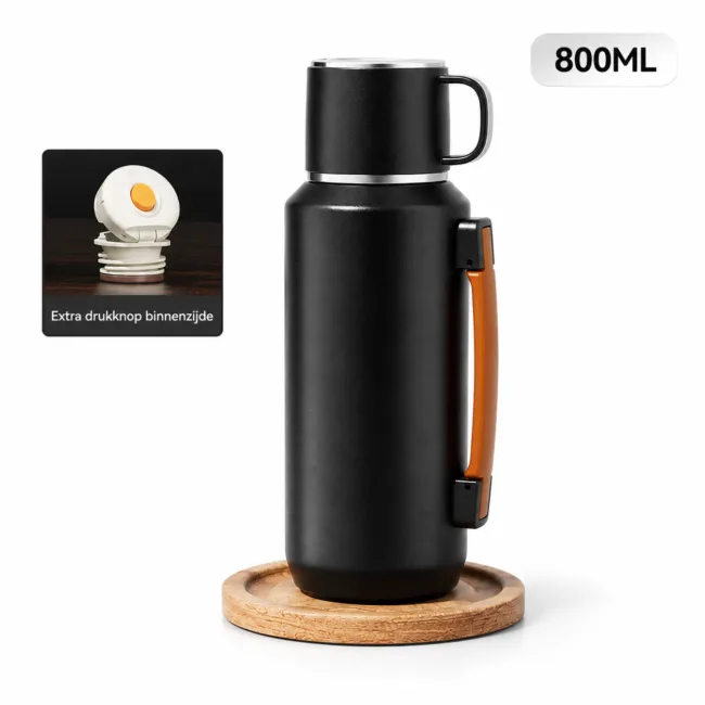 thermosfles zwart 800 ml