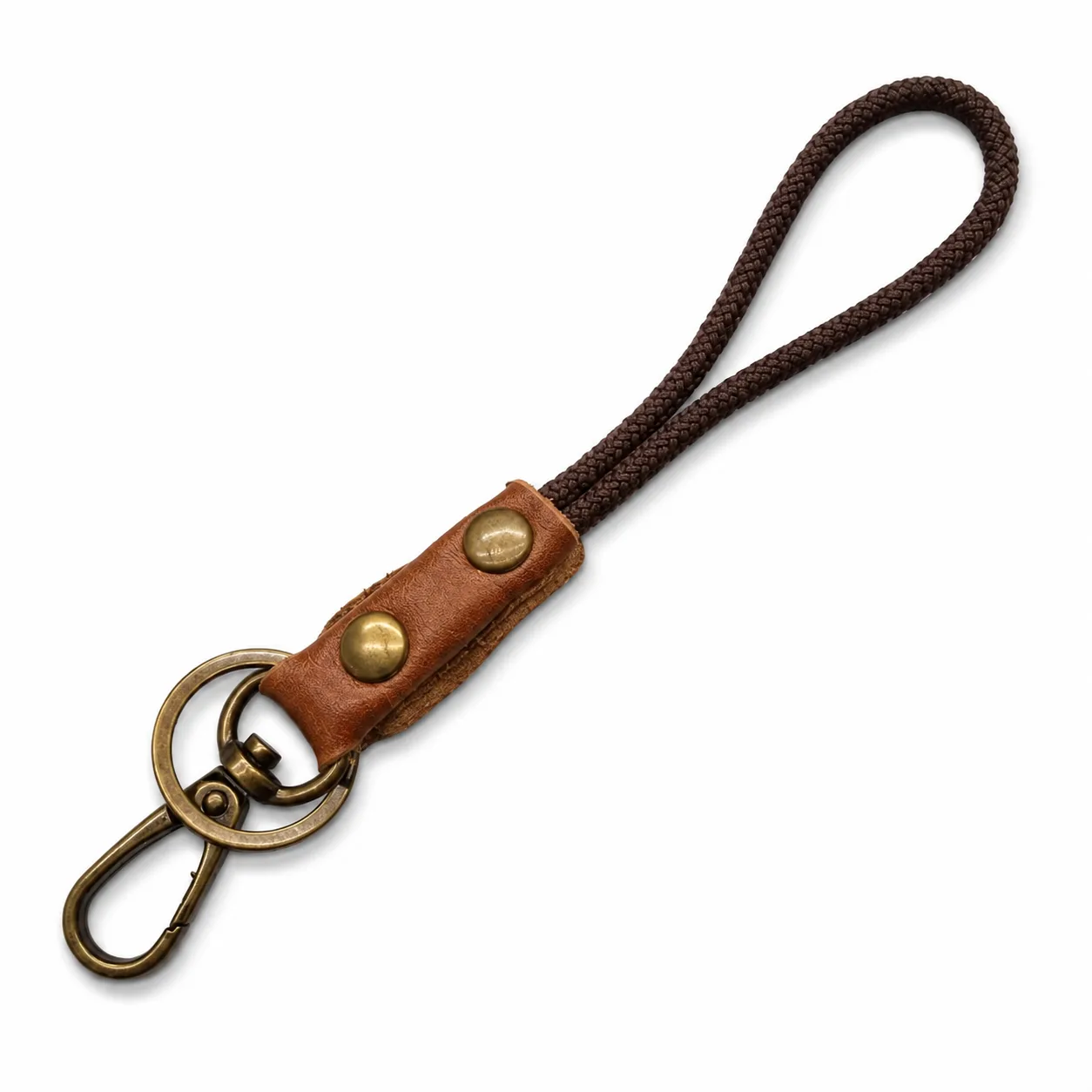 keycord s bruin leer ring + haak 1 keycord s leer ring + haak