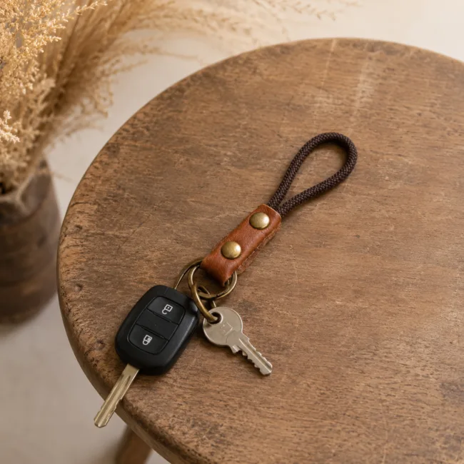 keycord s leer ring + haak