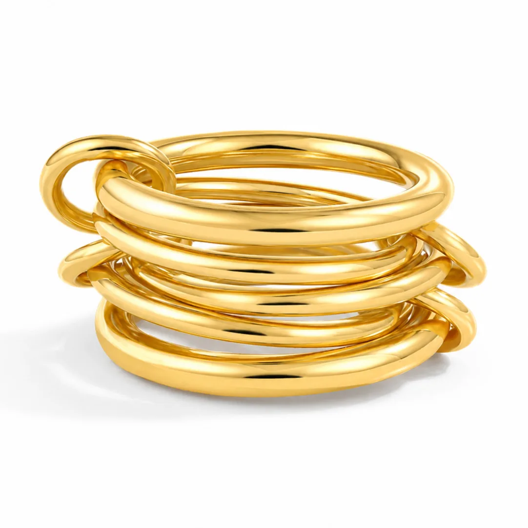 ring silvana goud set van 5 1 ring silvana goud set van 5